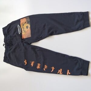 Naruto Shippuden Uzumaki Men's Black Jogger Pants-Large